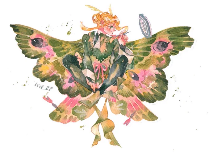 [ZINE PREVIEW 7] Botanical &amp; Fiery wings These paintings will be available in my new zine "In silence" now open for pre-order on Etsy until April 10  SHOP  #originalcharacter #illustration #originalzine 