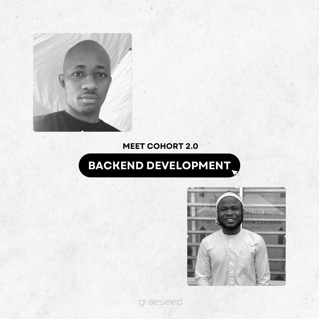 graeseed's tweet image. We are intentionally building a team of people who would create a digital product at the end of this cohort • Meet our backend developers Edet Emmanuel and Reeves Akwa  

⦿ ⁣

#Edtech #techeducation #edtechteam #techskills #graeseed