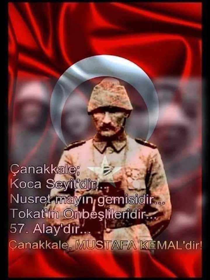 Dur yolcu! Bilmeden gelip bastığın
Bu toprak, bir devrin battığı yerdir.
Eğil de kulak ver, bu sessiz yığın
Bir vatan kalbinin attığı yerdir.
#18martcanakkalezaferi 
#CanakkaleGecilmez
