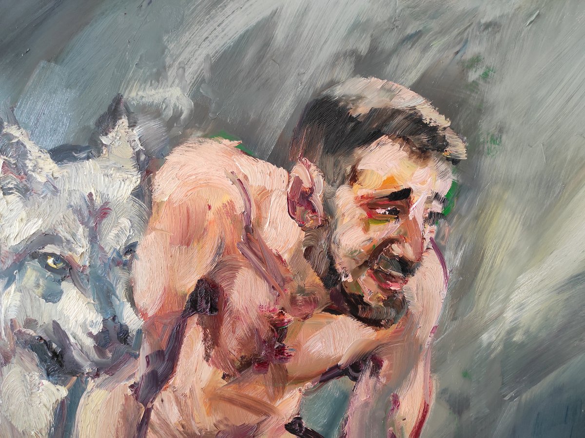 barsancornel's tweet photo. "WHY?" - huile sur panneau en Aluminium , 100x150cm https://t.co/qFkHexfRCd