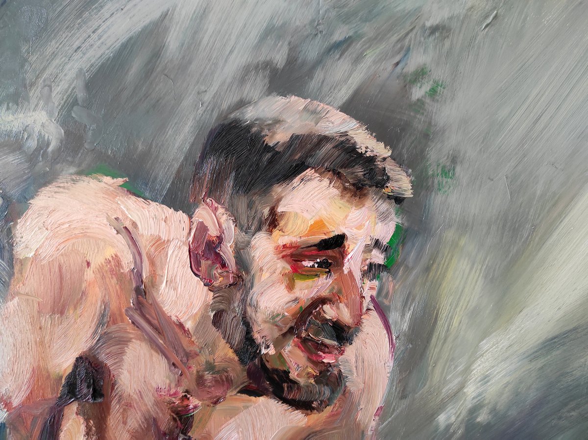 barsancornel's tweet photo. "WHY?" - huile sur panneau en Aluminium , 100x150cm https://t.co/qFkHexfRCd