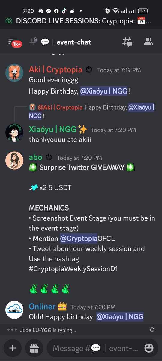 itscUveee's tweet photo. 🎉 Join our Discord live sessions every Saturday this March! 💻

Connect w/ fellow enthusiasts, learn about @CryptopiaOFCL  &amp; have the chance to win big! 

Join Weekly sessions: https://t.co/gyTJ2NO5oE
Join OG Quiz here: https://t.co/tFtqdQSC3k

#CryptopiaWeeklySessionD2 https://t.co/mhHJsLwLUd
