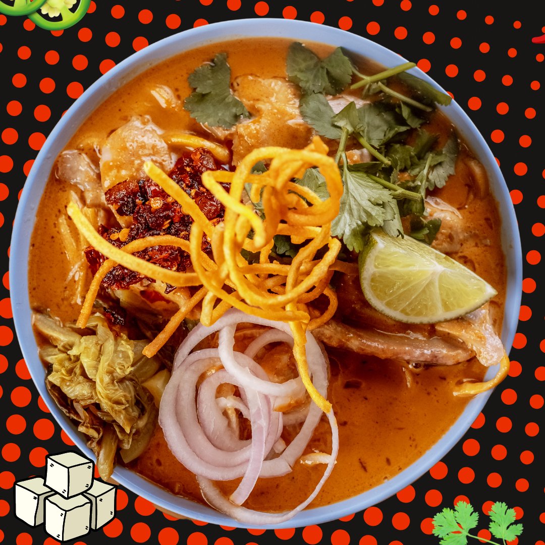 Get ready to slurp your way to happiness with our delicious Khao Soi noodle soup!😍