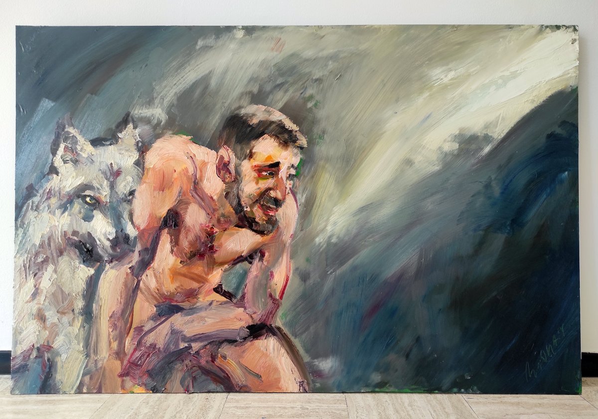 barsancornel's tweet photo. "WHY?" - huile sur panneau en Aluminium , 100x150cm https://t.co/qFkHexfRCd