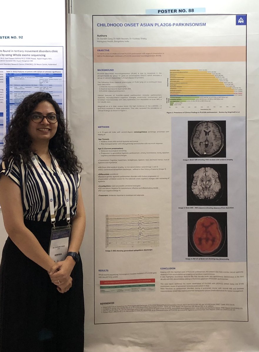 Presenting poster at the poster sessions of #AOPMC on Pla2g6 related Parkinsonism. #neurotwitter @movedisorder #movementdisorders