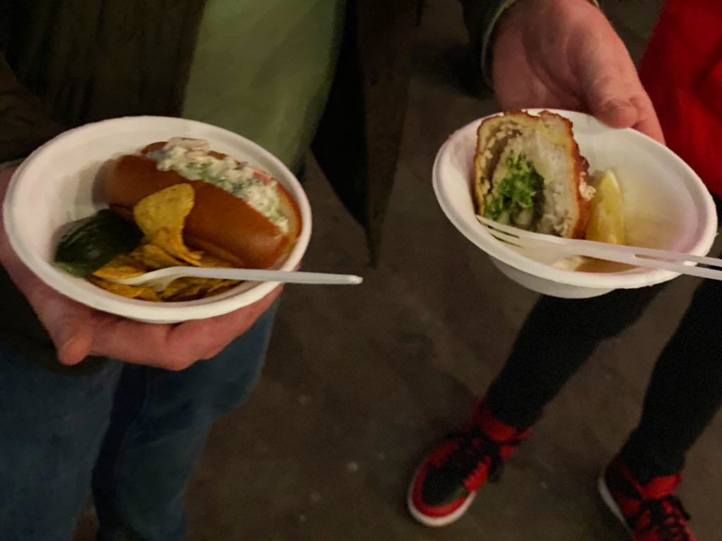 TVsAndyClarke's tweet photo. If you’re in #Dublin this weekend, go visit @meauldflower_. It’s Dublin’s newest food festival. Soooo much great food. @SaltyBuoyTruck’s Hake Kyiv is insane as are Dublin Cocktail Lab’s drinks. Head over to the Fruit, Veg & Flower Market for immediate deliciousness! #meauldflower https://t.co/c1oOfmVyFM