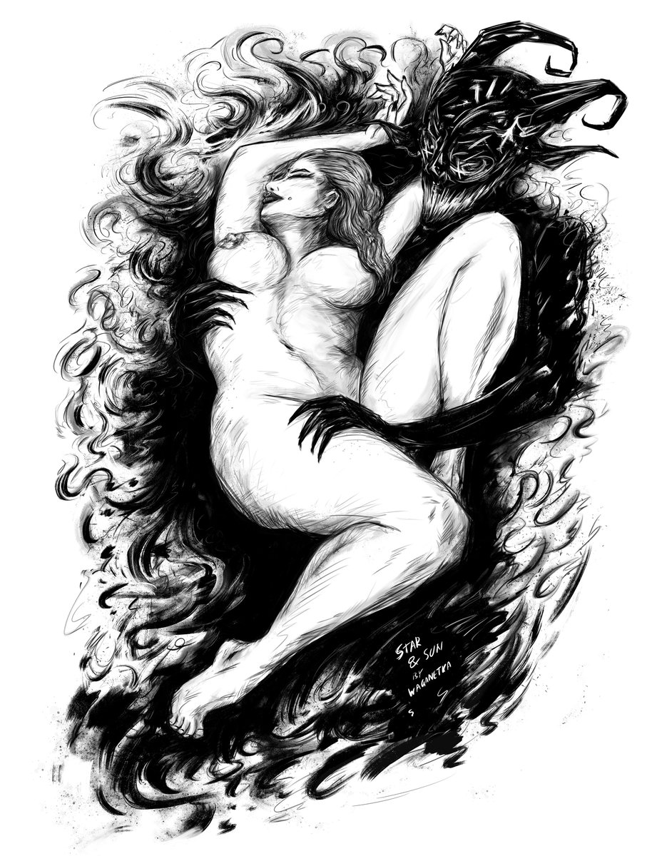 WAGANETKA's tweet photo. I will become a soft sheet for you
(Star and Sun series) 
More art
https://t.co/hnkhnoRG1v https://t.co/VhIGLP2h98