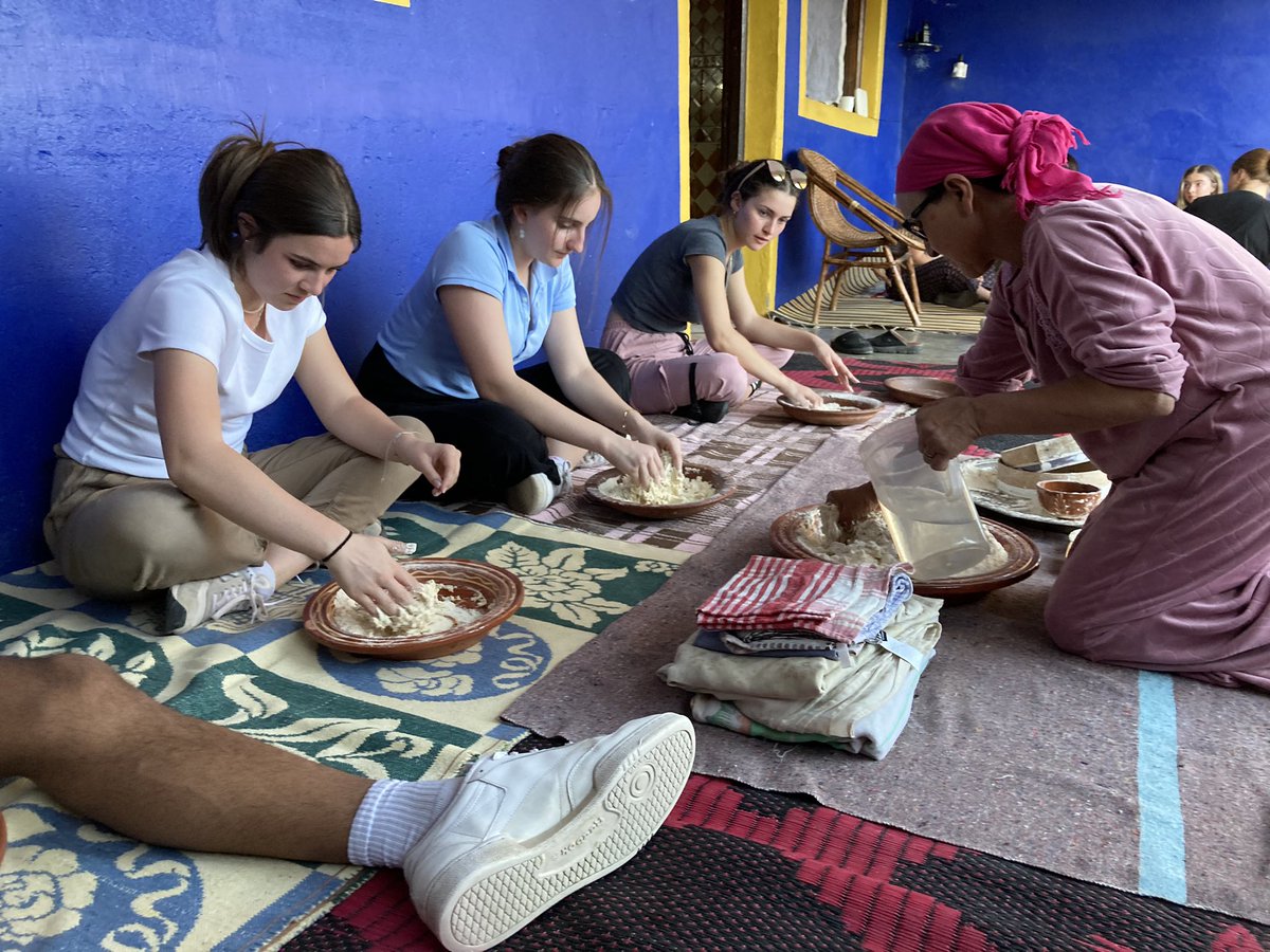 corymiller99's tweet photo. My students say their favourite kind of travel are the opportunities for authentic connection and experiences. Thank you to Mohamed and his family for sharing their daily life with us at the Berber Cultural Centre #globallearning #amazigh https://t.co/8I1RzZWIvg