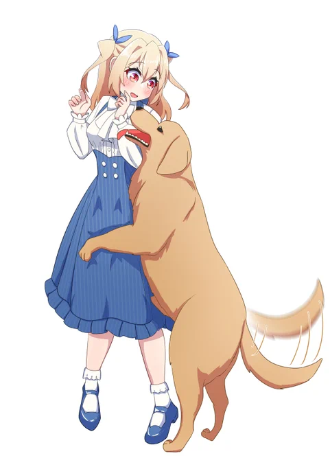 犬になつかれるちえりちゃん 