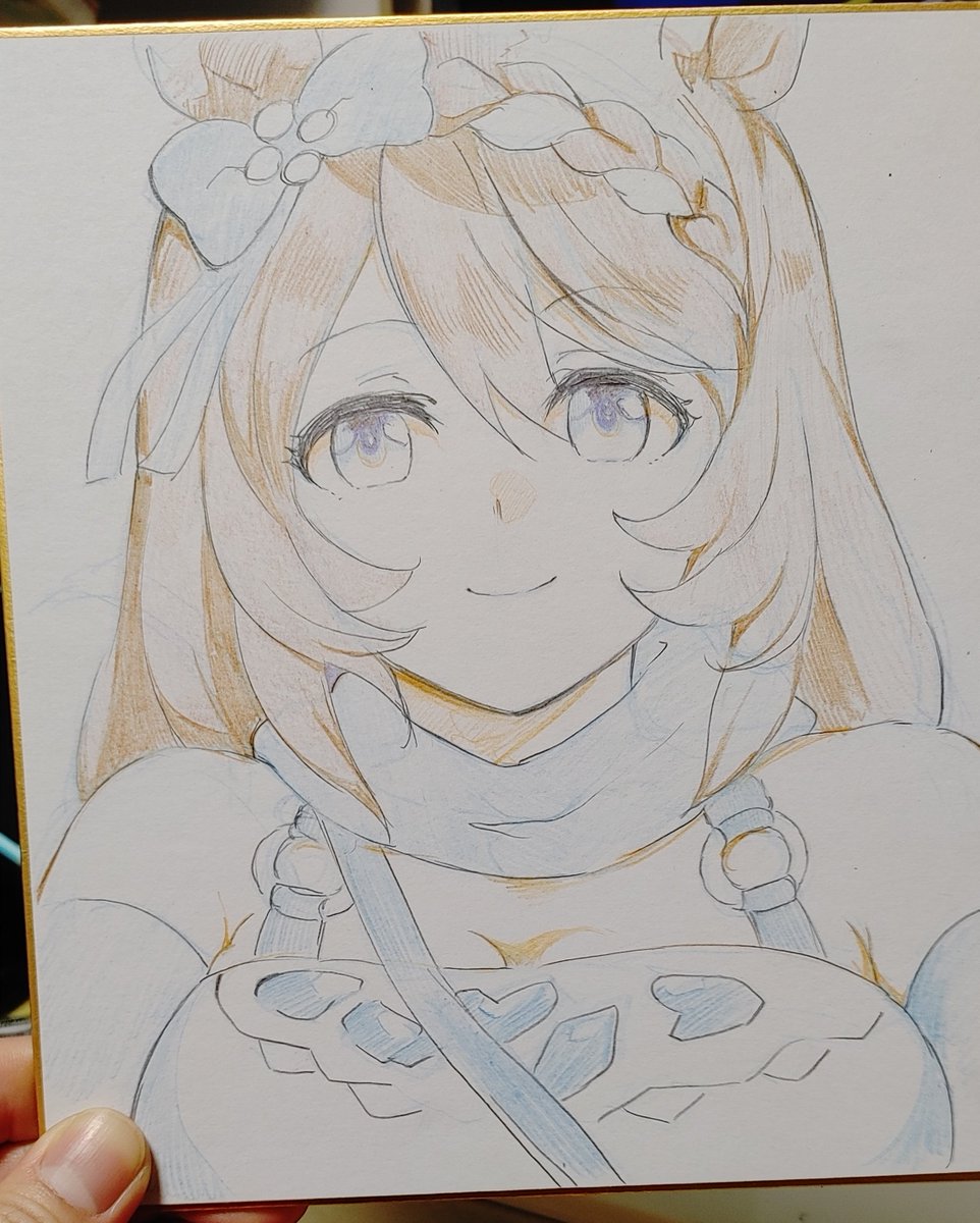 ウマ娘「色紙ウマ娘 」|志村＠skeb 募集中のイラスト
