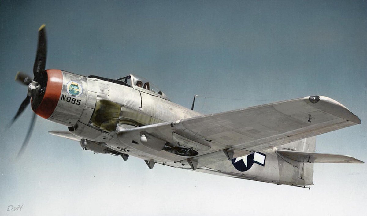 Douglas XBT2D-1 Dauntless II Bu. No. 9085 during a test flight following the aircraft’s 1½-hr maiden flight on 18 March 1945. So impressed with the aircraft, the US Navy ordered it into production as the Douglas AD-1 Skyraider, leading to 3180 being built.
#douglasa1 #a1skyraider