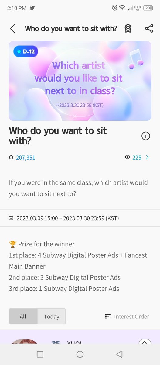 KPOPVotingBar's tweet photo. 💛 FANCAST 💛
available : 3 M💛
📍Fancast : who you like to sit next to in the class
📍Idol : @offclLapillus #Chanty
#KPOPVotingBarPROOFS
#WTs #Fancast https://t.co/U3Uv3xshJ0