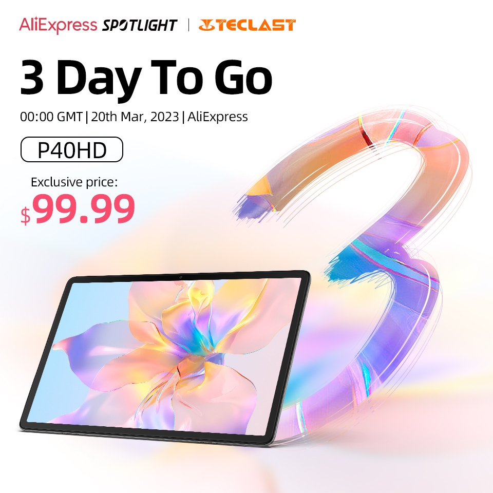 TeclastOfficial's tweet photo. 3 days to go until the world premiere of the Teclast #P40HD!🌸 At the unbeatable price of $99.99 on AliExpress! Get ready to experience the ultimate combination of performance, style, and affordability.
👉Add to cart now: https://t.co/PYi8QhAWaZ
#Teclast #6gbram #128gbrom https://t.co/4NDIhrMTLl
