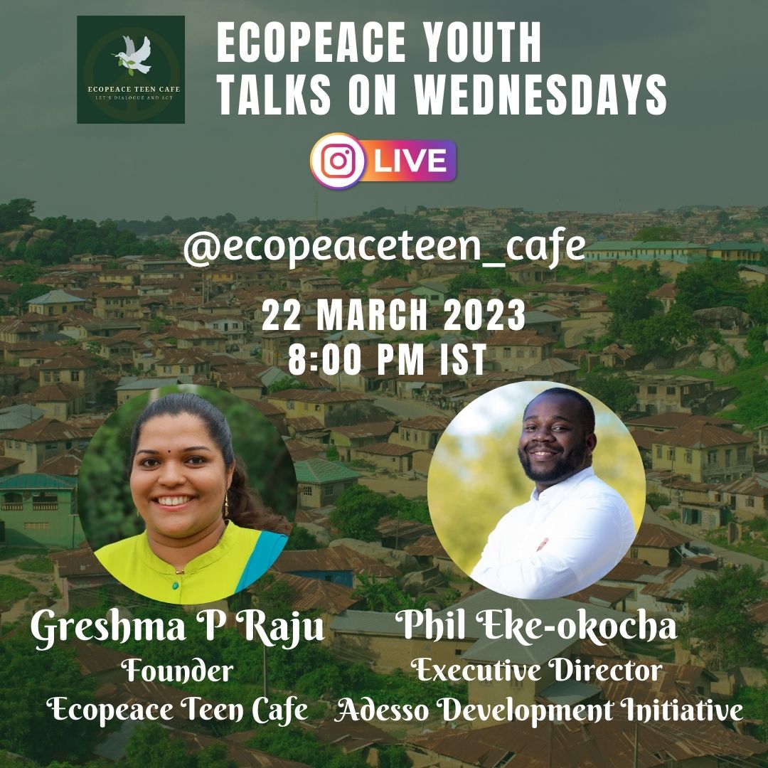 cafe_ecopeace's tweet photo. Join us on March 22!!

Nnaemeka Phil Eke-okocha is the Executive Director of the Adesso Development Initiative and Project Lead of the Local Pathways Fellowship at the UN Sustainable Development Solutions Network - Youth initiative. https://t.co/rGa4K1wGmh