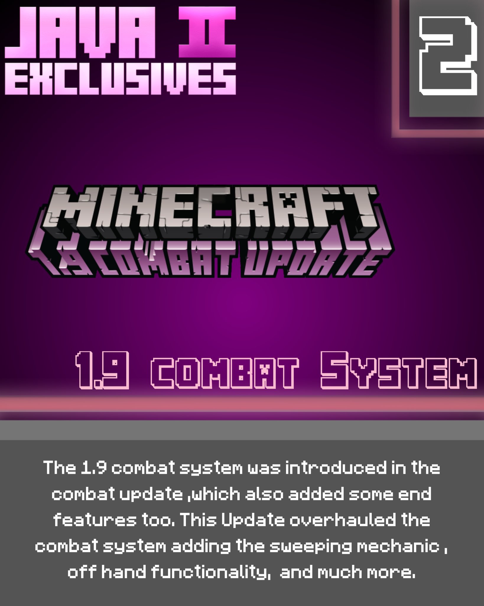 Minecraft 1.9 Combat Update Out Now