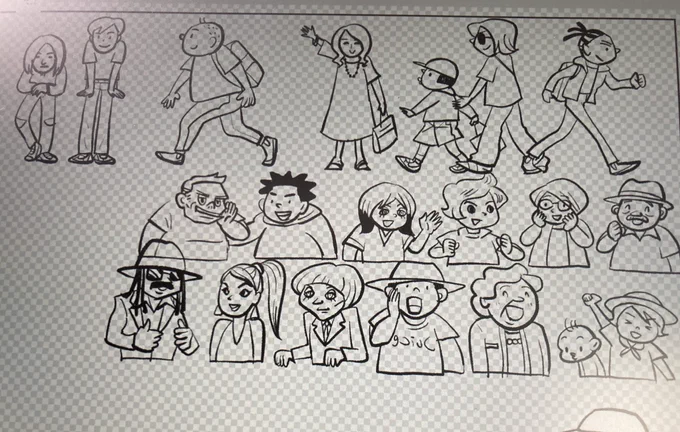 多分印刷したら一体高さ4mmぐらいのモブをちまちま描いてる。 