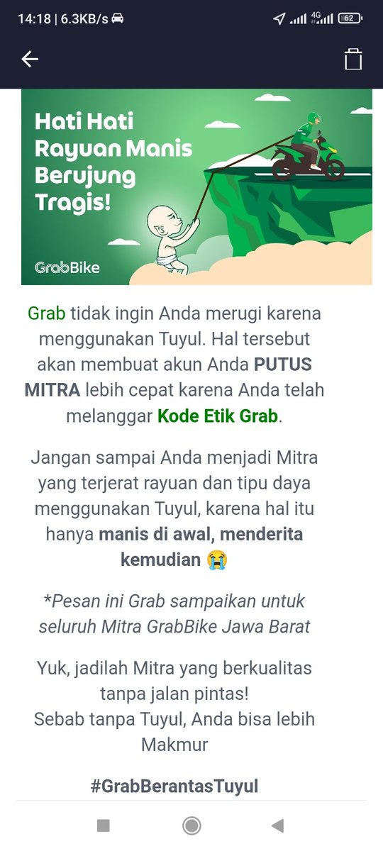 xojolx's tweet photo. Hanya sekedar info dari Grab
#GrabInfo
#GrabBerantasTuyul
*padahal mah......* https://t.co/TOOe50EM19