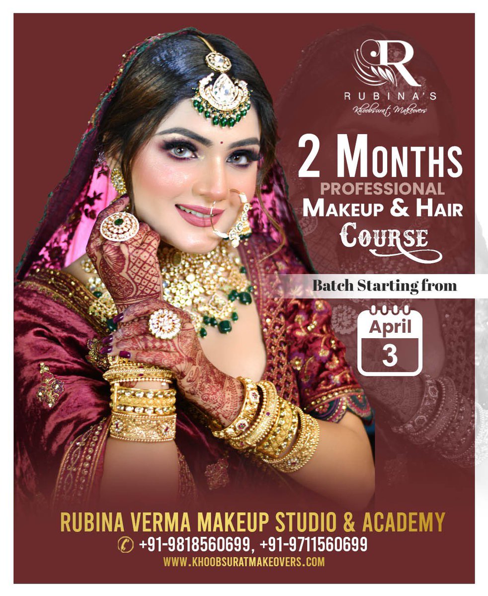 Alokvermadelhi's tweet image. Register now for our Two Months Diploma Makeup Master Course in Delhi &amp;amp; Become a pro in the art of makeup 💄

#rubinavermaMakeupAcademy #professionalmakeup #professionalmua #Academy #skincaretips