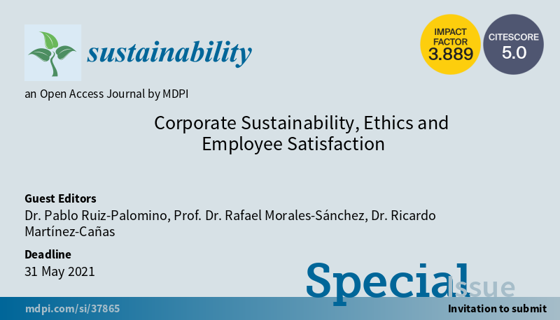 Sus_MDPI's tweet photo. #CallforReading
"Corporate Sustainability, Ethics and Employee Satisfaction" welcomes your reading
Edited by Dr. Pablo Ruiz-Palomino, et al., including 8 papers
#integrated #ethicalclimate
https://t.co/TiDvGEObau https://t.co/UDfFKijHup