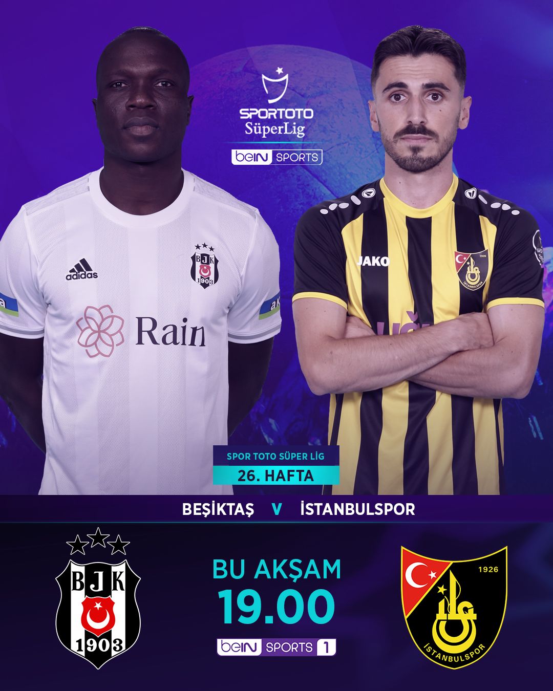 beIN SPORTS Türkiye - 🌟 #SporTotoSüperLig'de dev derbi günü!  #OlmazsanOlmaz 🦅 Beşiktaş x Galatasaray 🦁, #BJKvGS 📺 #beINSPORTS 1 🕖  19.00 🏟️ Vodafone Park