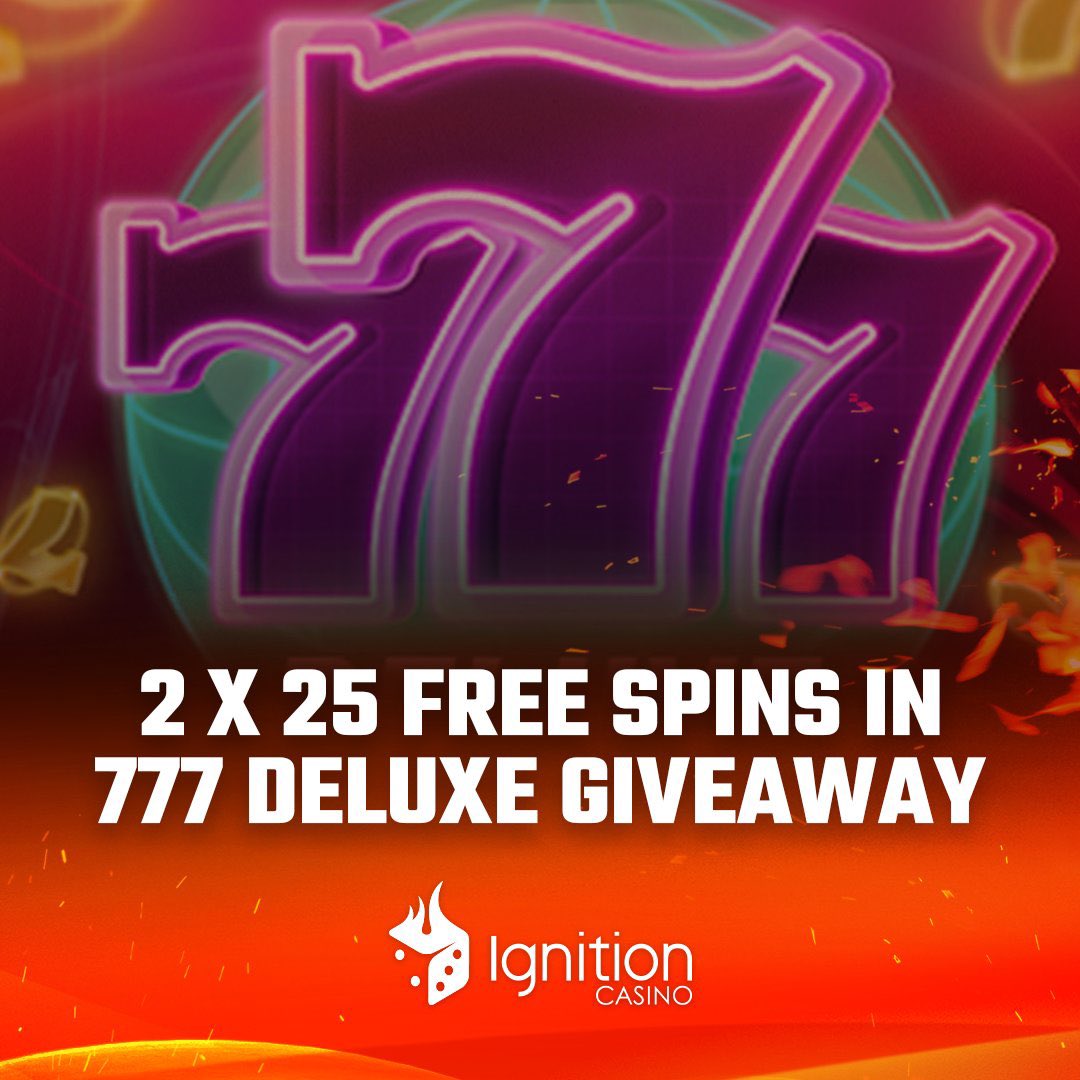 Ignition_AU's tweet photo. 🚨🚨🚨 

We're giving away 25 free spins in 777 Deluxe to TWO of our Twitter followers! 

To enter:
🎰 Follow us on Twitter
🎰 Like &amp; Retweet
🎰 Tell us your favourite Ignition game in the comments below

We'll announce the winners next Tuesday! 

#ignitioncasino #australia https://t.co/glM7a1a5Au