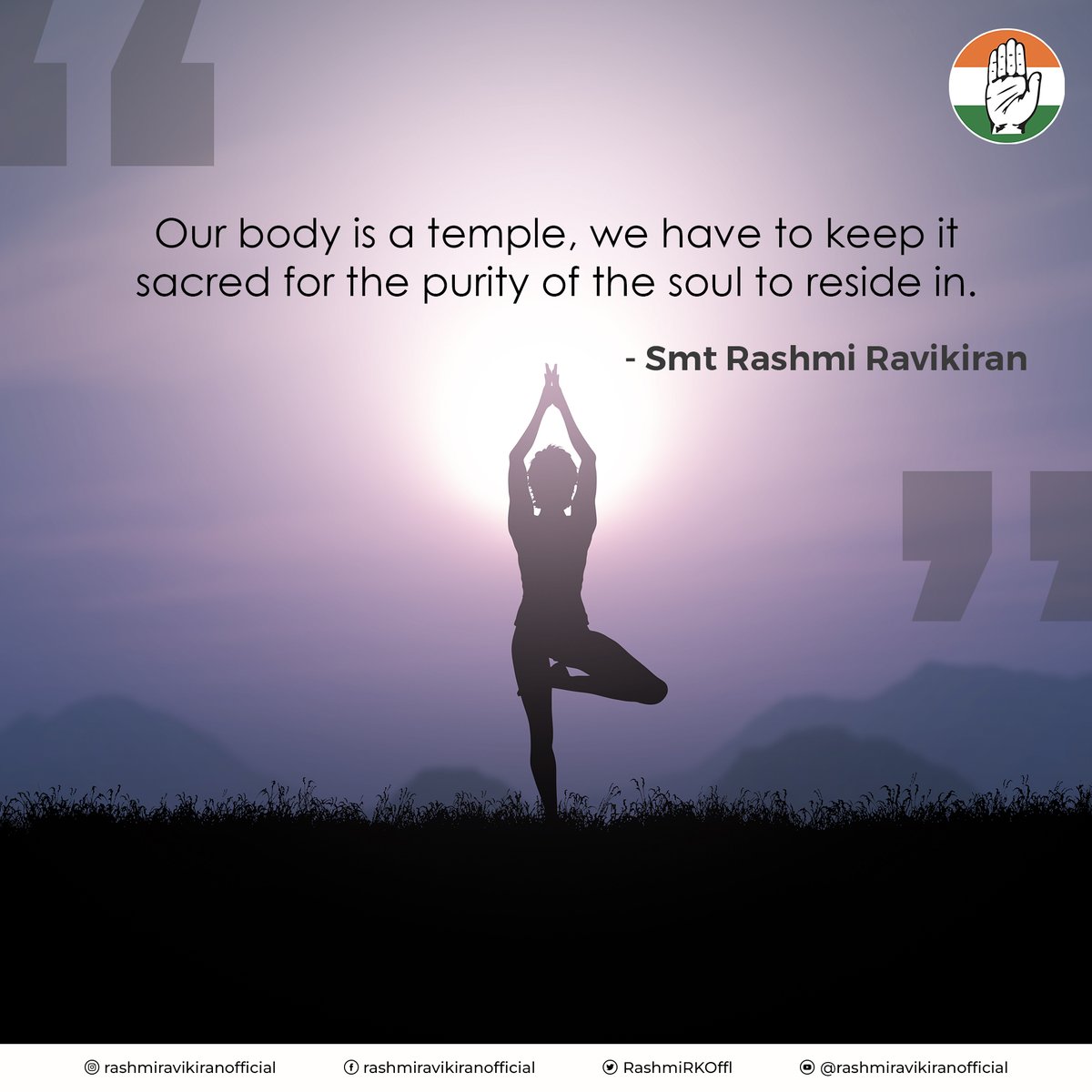 RashmiRKOffl's tweet photo. Just like a temple, our body is a sacred space that deserves to be treated with reverence and care.  When you treat your body as a temple, you'll feel more connected to your inner self and the world around you. 

  #selflove  #temple #healthylifestyle
#health #rashmiravikiran https://t.co/Y17bHGIm4P