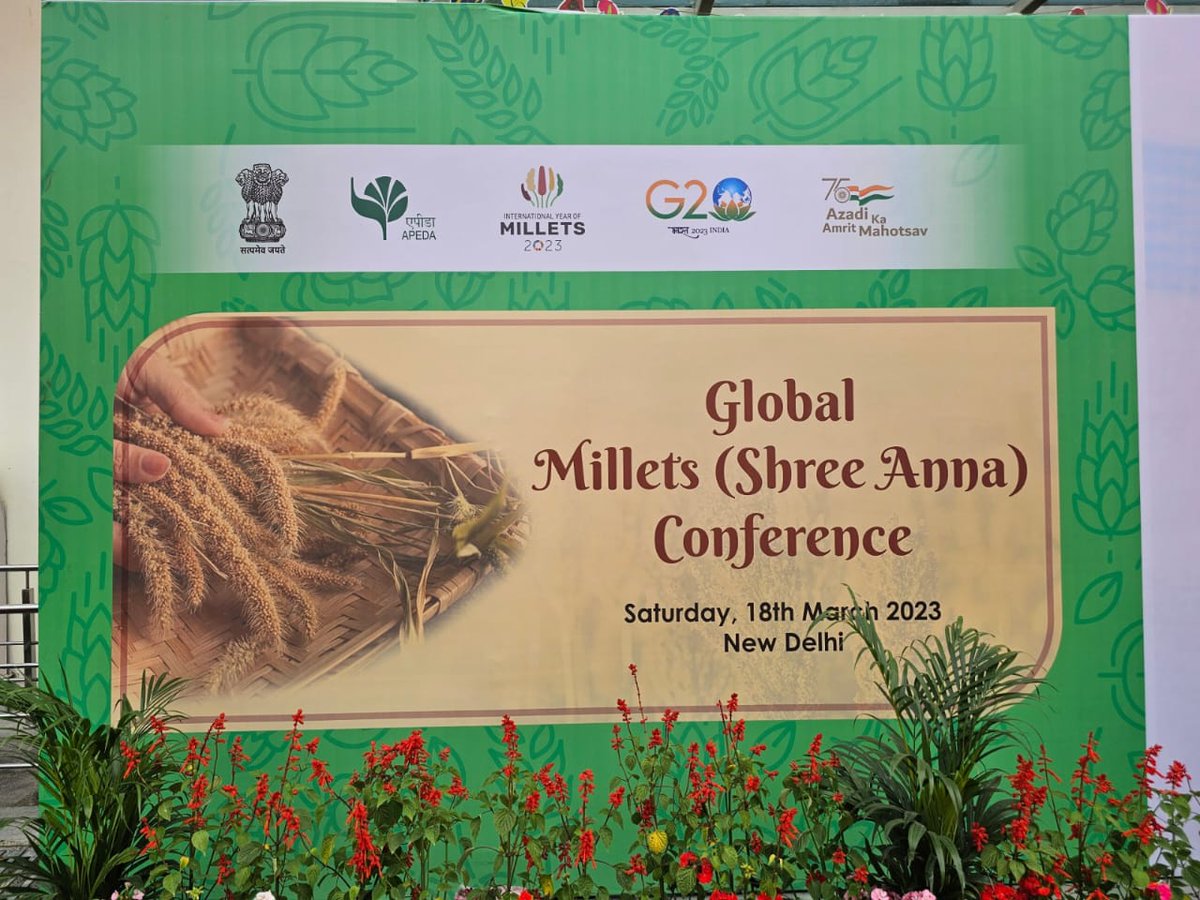 360Expression's tweet photo. Proud to be a part of #ShreeAnnaConference
Hon’ble @PMOIndia inaugurates 2-day #Globalmillets conference in #Delhi
#IYM2023 
@PMOIndia
 @nstomar
 @kailashbaytu
 @shobhabjp
 @fssaiindia
 @iym2023
#eventagency #eventmanagement #expression360 https://t.co/BUMwssFz6c