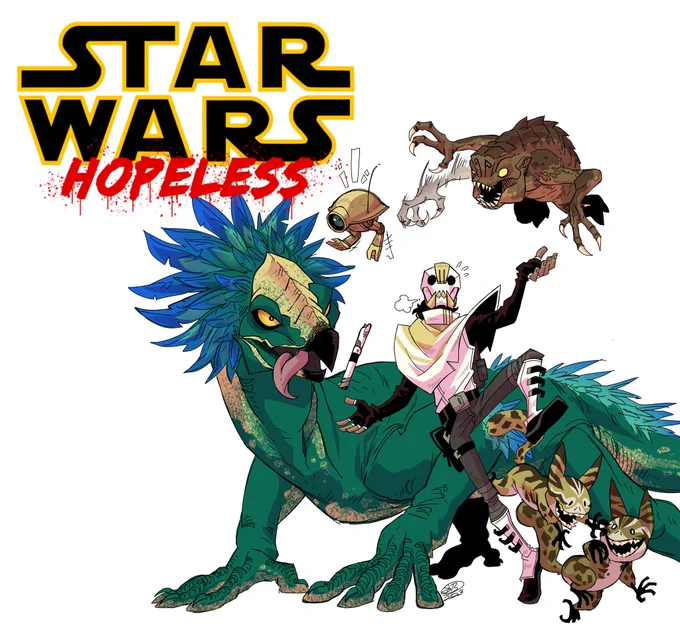 Finished an old Star Wars OC sketchThe character I made is basically just an intergalactic zookeeper 