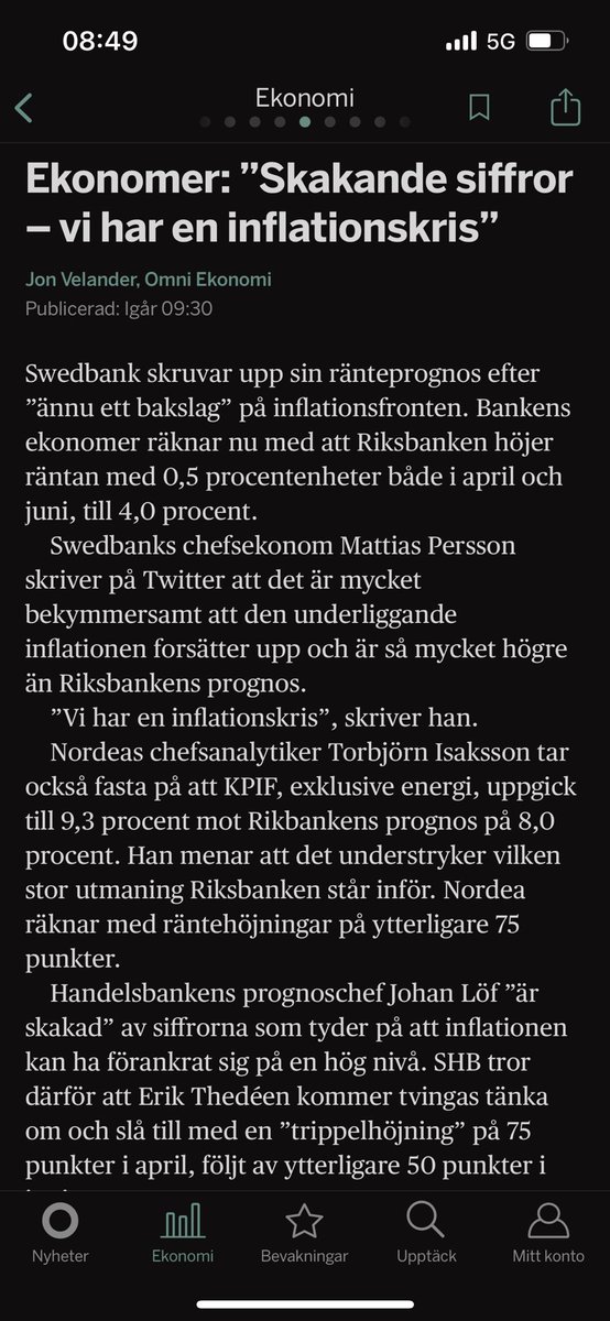 oseknd's tweet photo. Många närsynta Sverige-takes från veckan som inte kommer åldras väl. Spelar inte så stor roll vad RB gör eller vad inflationen i Sverige ligger på. Global åtstramning har varit för snabb och satt banker/hedgefonder i skiten. Enda sättet att lösa detta är QE och räntesänkningar. https://t.co/DAW3sUmFSf