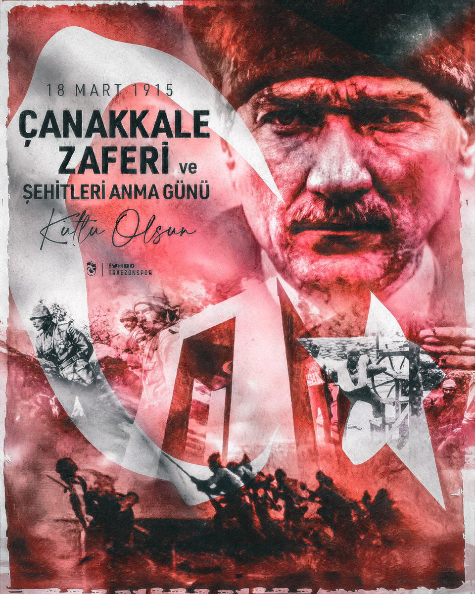 18 Mart Çanakkale Zaferi’nin 108. yıl dönümünde başta Gazi Mustafa Kemal Atatürk ve silah arkadaşları olmak üzere vatan topraklarını geçilmez kılan bütün şehitlerimizi saygı ve rahmetle anıyoruz.