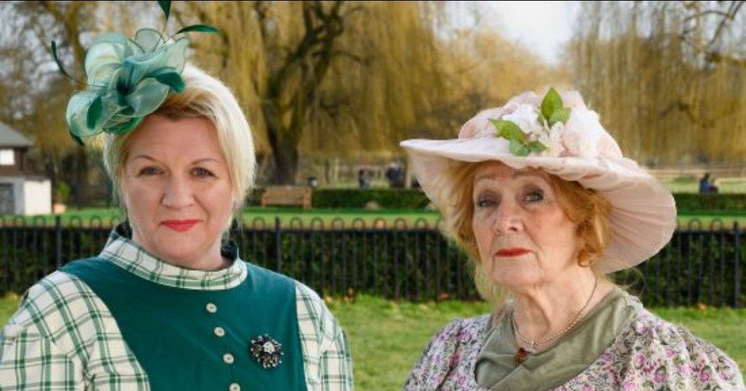 GodalmingTG's tweet photo. #Didyouknow?  These upwardly mobile Lady Punnet and Mrs Bindo Botting are stalwarts of the upstairs world in #Kipps.  #GardenParties, #Musicalevenings - they'd love you to join them from 28th March https://t.co/k4z3U0veJZ https://t.co/TK2BKY4nil