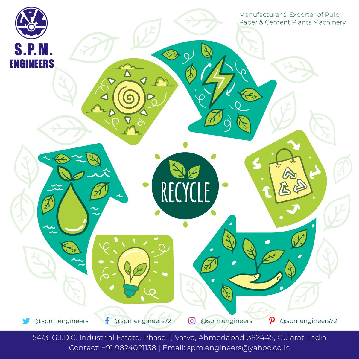 spm_engineers's tweet photo. With our one promise to embrace recycling, we can bring about so much change in our planet and gift our coming generations a healthier planet. Happy Global Recycling Day. Recycling is no longer an option but it is now the need of the hour.
#spmengineers #globalrecyclingday2023 https://t.co/YPduyIaY2H