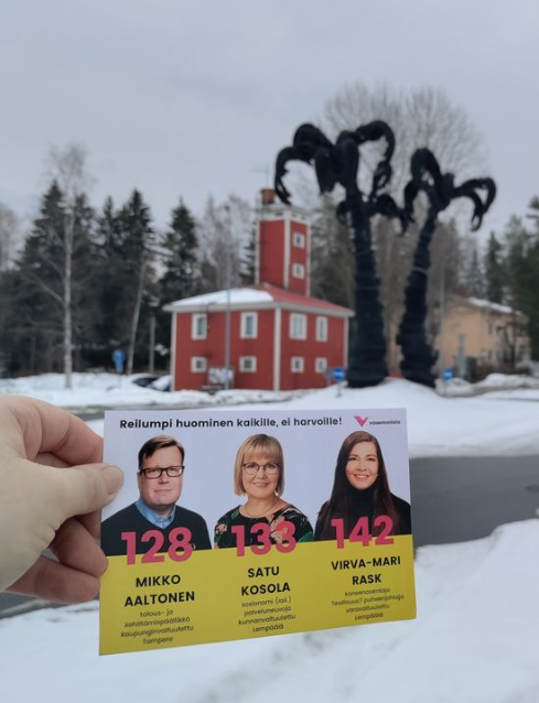 ESalminen4's tweet photo. Taas luukutusta #vasemmisto #pirkanmaa #eduskuntavaalit Satu Kosola 
@VirvaMariRask #Lempäälä #Sääksjärvi
 &amp; 
@Mikko_Aaltonen https://t.co/h4w2voLma4