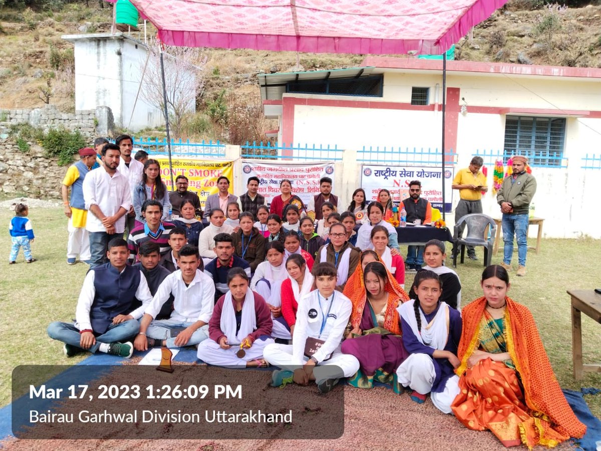 NSSPODKGHT's tweet photo. Final day cultural and award ceremony programme of NSS seven day NSS special camp at Matai Bairaskund kshetra chamoli https://t.co/kTRJgyYSlR
