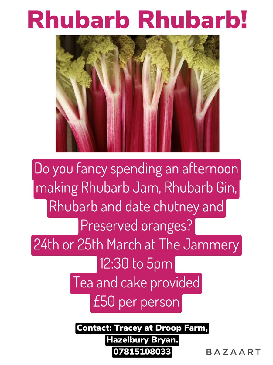 A couple of places left on either day! Drop me a message if you would like to book.,,😀❤️#jam #rhubarb #preserving #fun #thejammery #yorkshirerhubarb