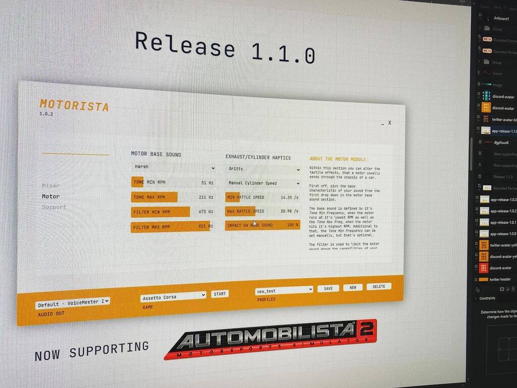 guderofficial's tweet photo. New Motorista #release this weekend! #earlybirdgetstheworm
#motorista #simracing #racing #bass #tactile #FX #motorsport #bassshaker #buttkicker #popometer #code #visualstudiocode #fullstack https://t.co/qMmNXbJisB https://t.co/WLJTNrbC5H