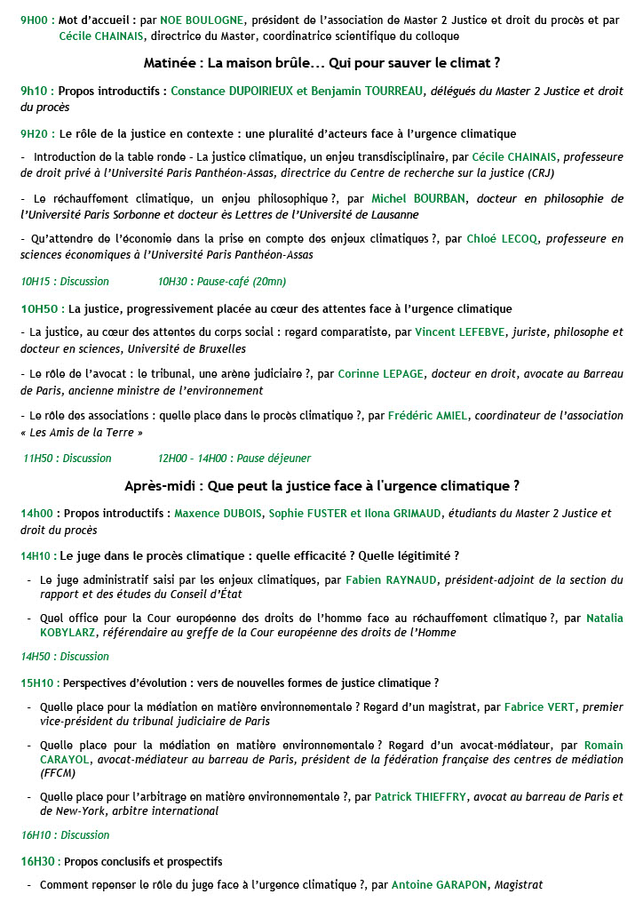 [COLLOQUE] 24/03/2023, honoré et heureux d'avoir été invité par Master 2 Justice et Droit du Procès <a href="/AssasUniversite/">Panthéon-Assas université</a> pour parler #médiation sur le sujet "La Justice sauvera-t'elle le climat ?"
Pour celles et ceux que cela intéresse, il est possible de s'inscrire.🙏👇😍