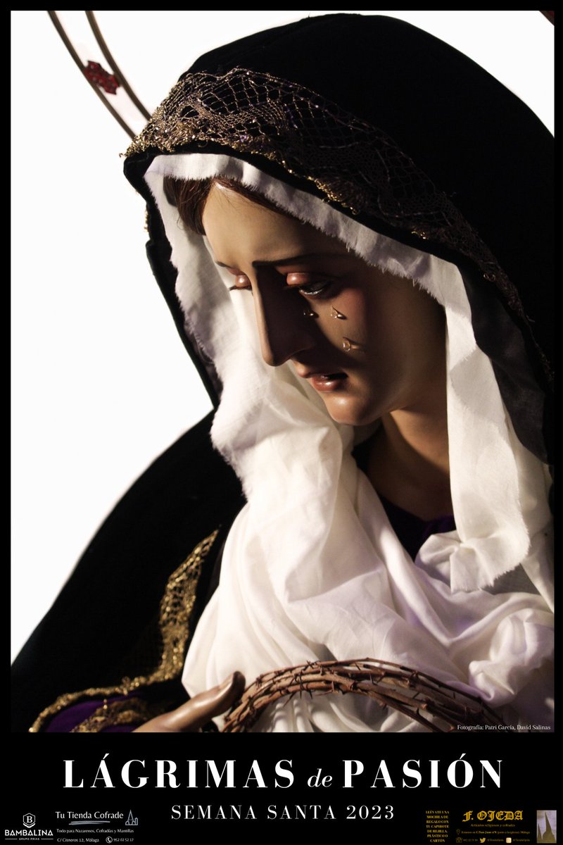 Ya están disponibles los carteles físicos. Los puntos de recogida serán:

📍 | Bambalina - Tienda Militar y Cofradd
📍 | F. Ojeda Artículos Religiosos