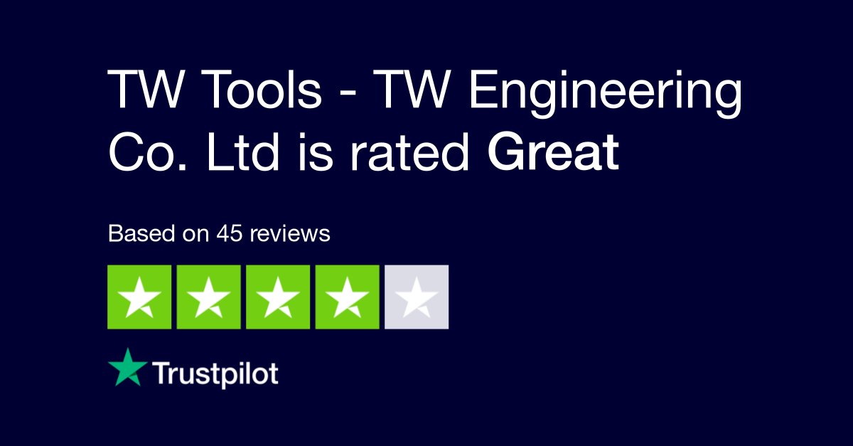 TWEngineering's tweet image. We are now rated 4.2 by our customers on Trustpilot! trustpilot.com/review/twtools…