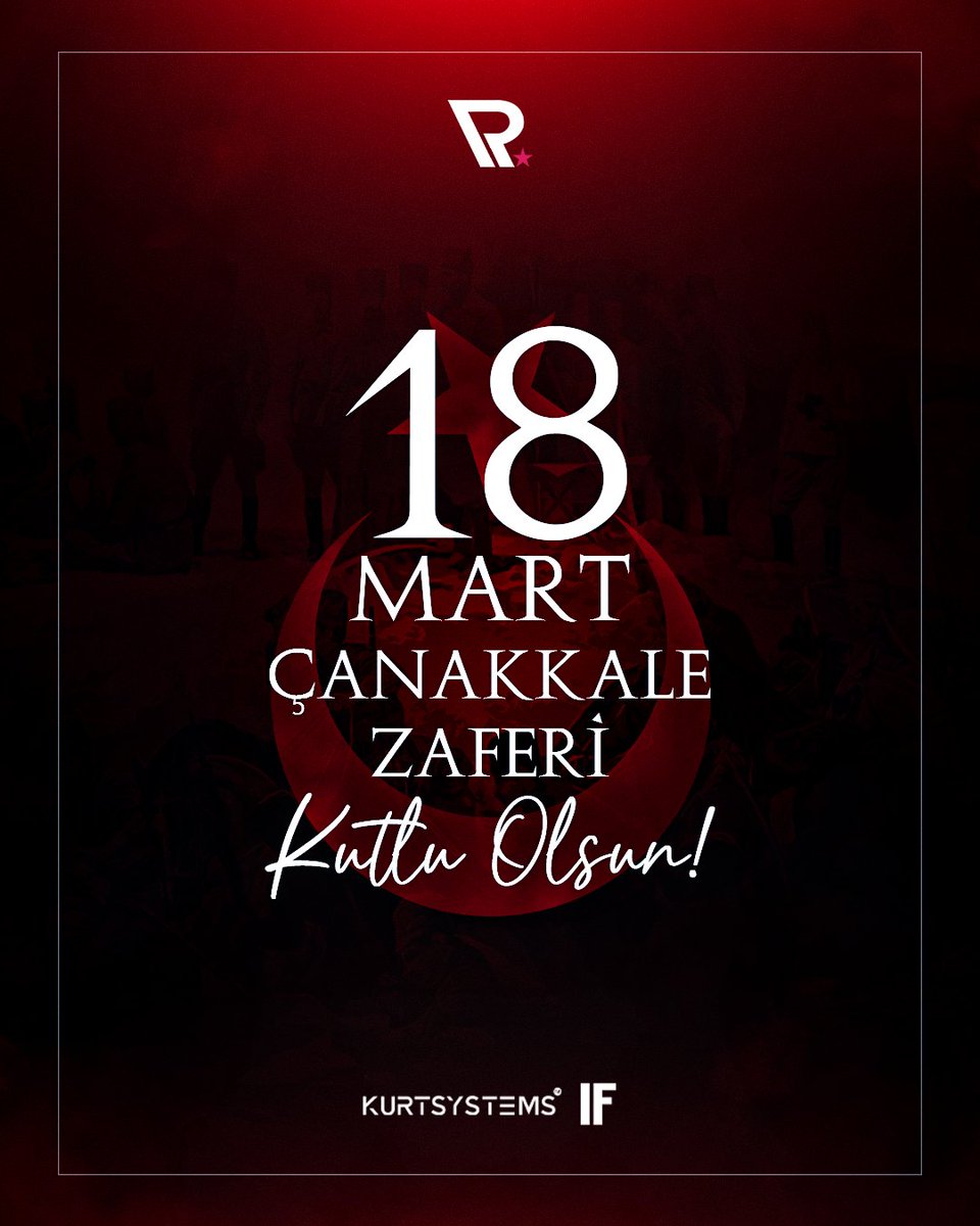 Başta Ulu Önderimiz Mustafa Kemal Atatürk olmak üzere tüm şehitlerimizi ve gazilerimizi saygıyla, minnetle ve rahmetle anıyoruz.

🇹🇷 18 Mart Çanakkale Zaferimizin 108. Yılı kutlu olsun!