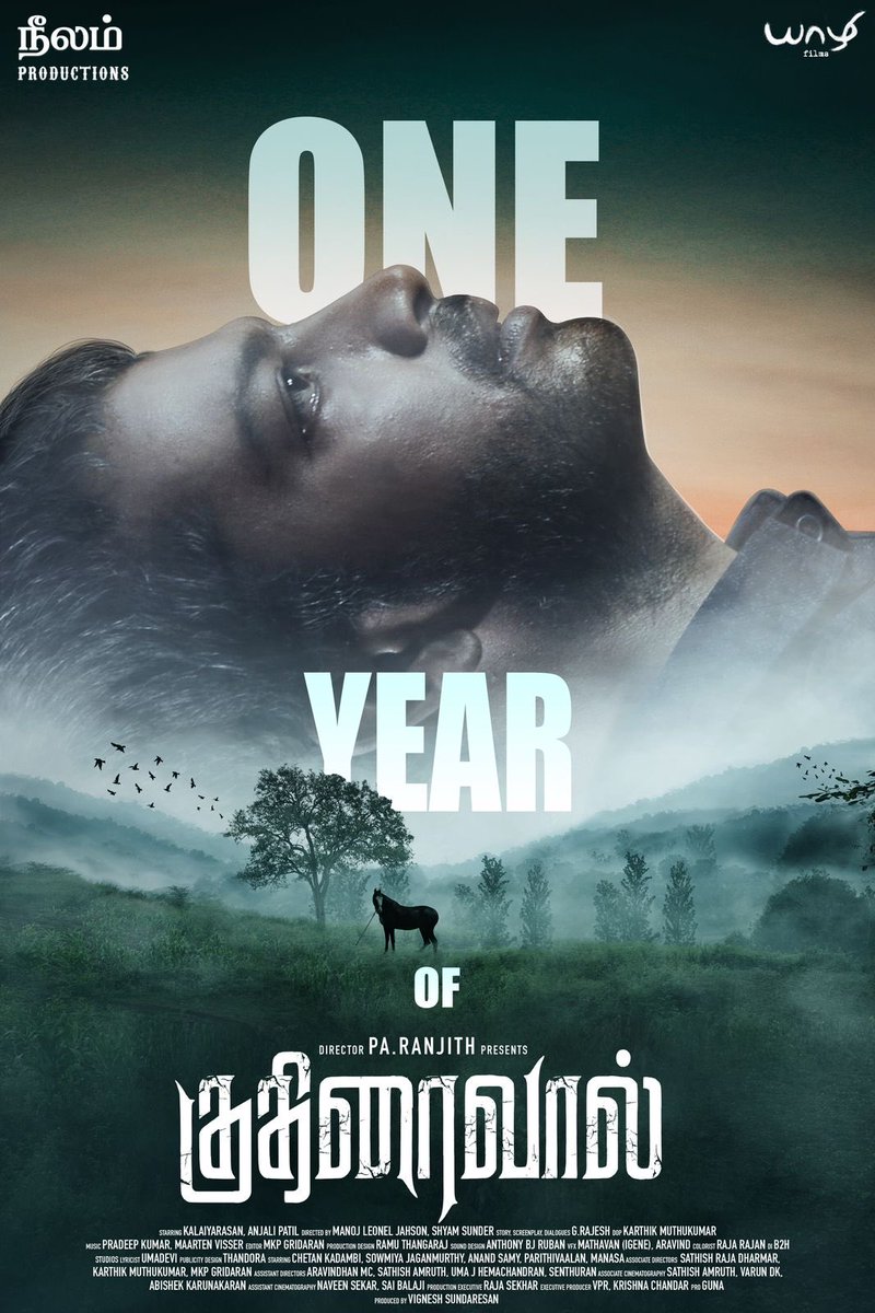 Wishing the team of kuthiraivaal on #oneyearofkuthiraivaal release   <a href="/YaazhiFilms_/">Yaazhi Films</a> <a href="/officialneelam/">Neelam Productions</a> <a href="/KalaiActor/">Kalaiyarasan</a> <a href="/AnjaliPOfficial/">Anjali Patil</a> <a href="/Manojjahson/">Manoj Leonel Jahson</a>  <a href="/Shyamoriginal/">Shyam Sunder</a> <a href="/karthikmuthu14/">Karthik Muthukumar</a> <a href="/Gridaran/">Gridaran.MKP</a> <a href="/RamuThangraj/">Ramu thangraj</a> <a href="/pradeep_1123/">Pradeep Kumar//swamiji.eth</a> <a href="/anthoruban/">ANTHONY B J RUBAN</a> @naanVPR