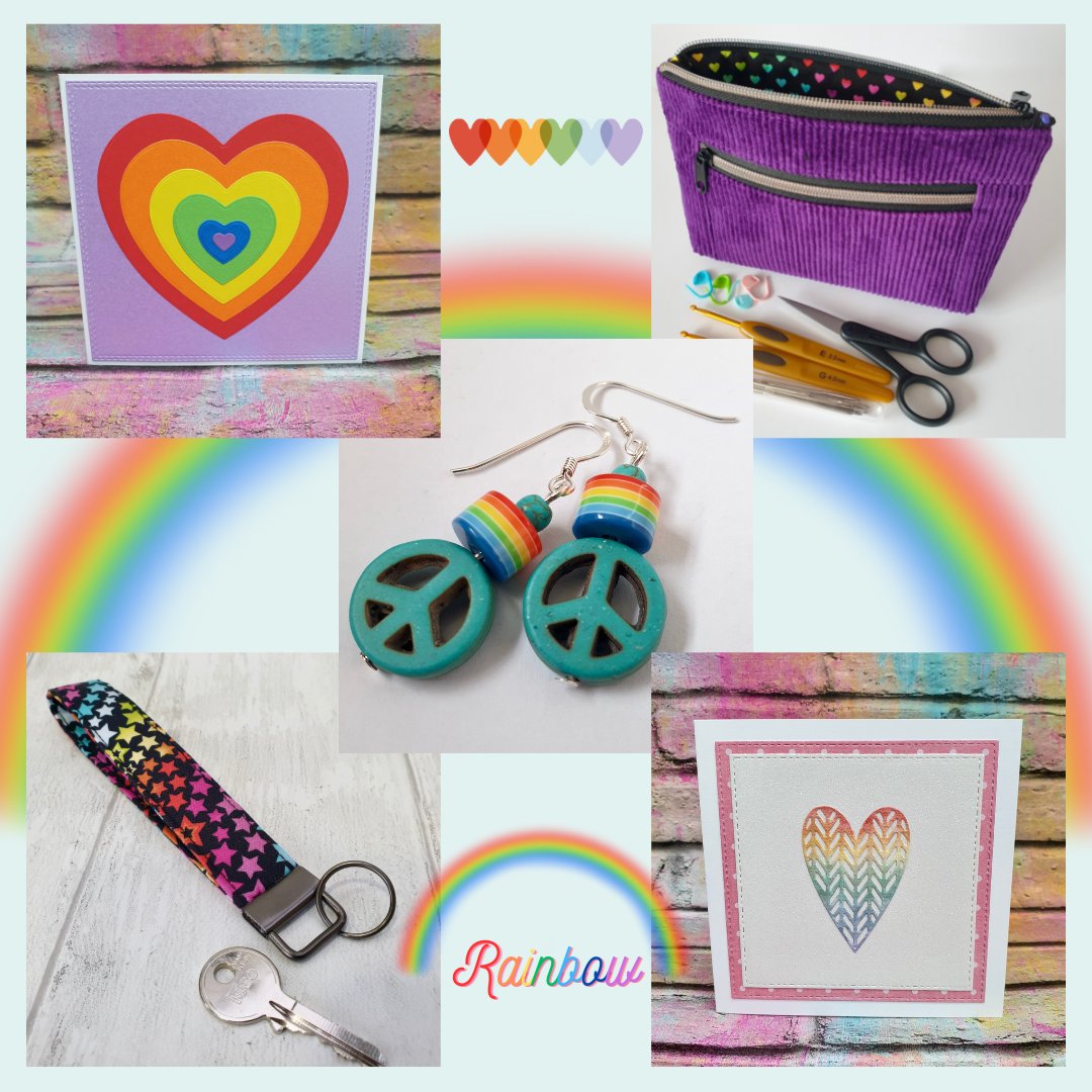 <a href="/MHHSBD/">#MHHSBD</a> R is for Rainbow! I absolutely love rainbows and here's some of my rainbow makes that are available in my Etsy shop. ❤️🧡💛💚💙💜
etsy.me/3qFIm8v
#MHHSBD #EarlyBiz #Rainbow
