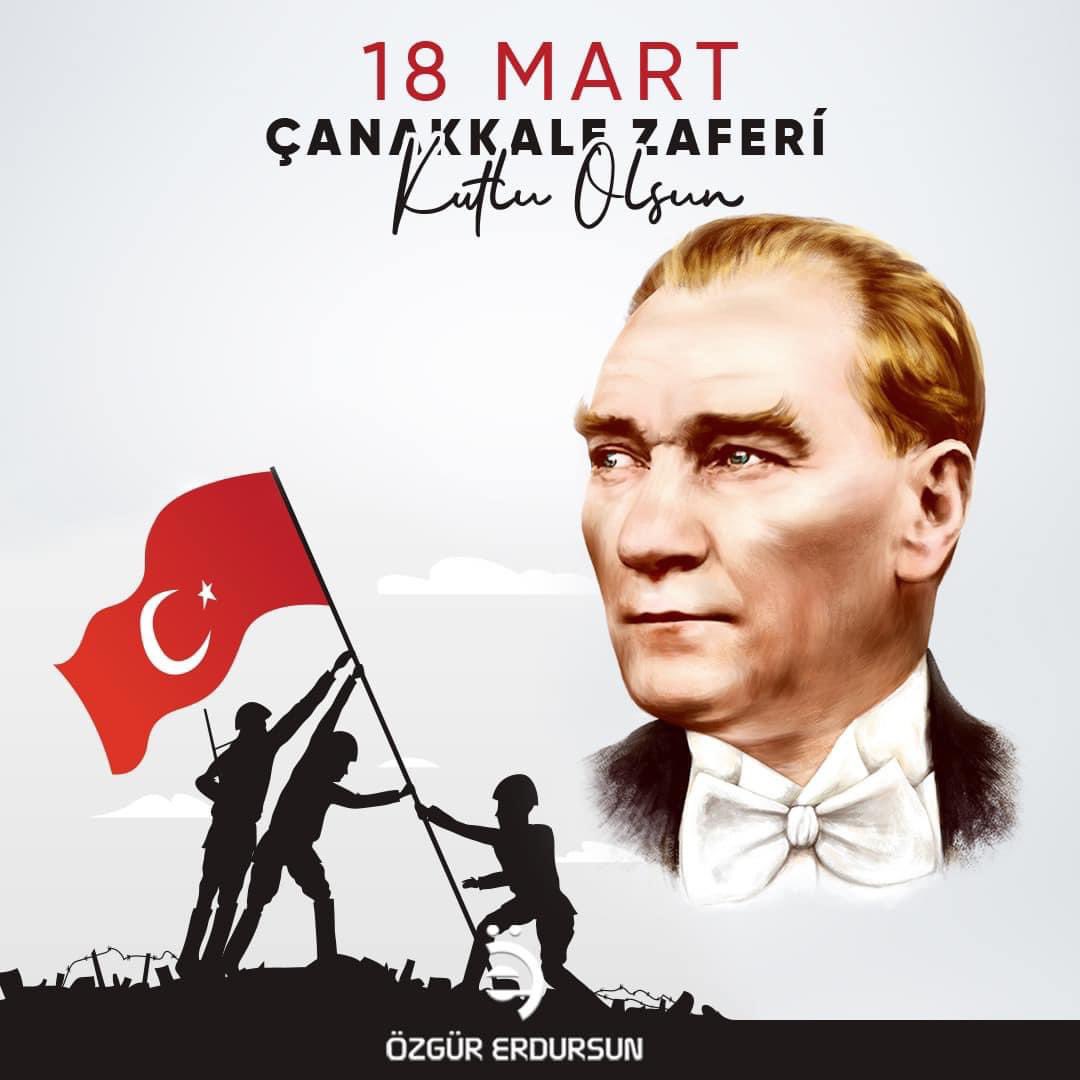ozgurerdursun's tweet photo. Başta Mustafa Kemal Atatürk ve kahraman silah arkadaşları olmak üzere, şanlı bayrağımızın dalgalanması uğruna şehit düşmüş tüm kahramanlarımızı saygı ve rahmetle anıyoruz….🇹🇷 #18MartÇanakkaleZaferi https://t.co/nbGHpx1Rdv