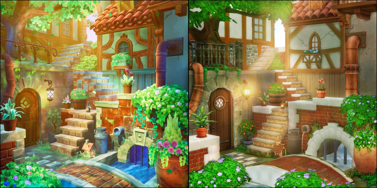 A fun side-by-side of the inspo and the build! ✨

#showusyourbuilds #thesims4 #ts4 <a href="/TheSims/">The Sims</a> <a href="/EA/">Electronic Arts</a>