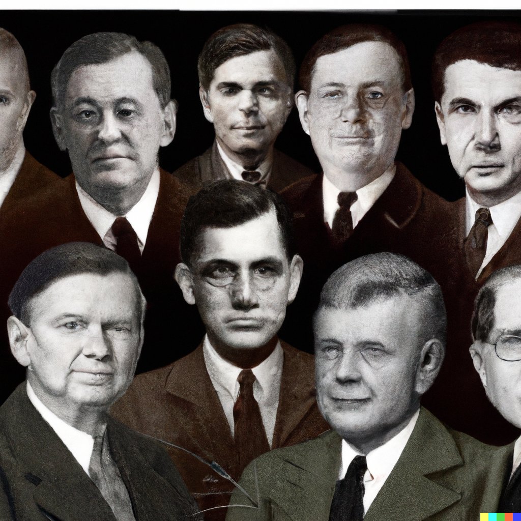 itmightjustwork's tweet image. Revealed for the first time...#dalle produces a definitive portrait of the conspirators behind the assassination of #JFK

Anyone recognise any of them?
.
.
.
#AIart #ai #conspiracy #truth #deepstate