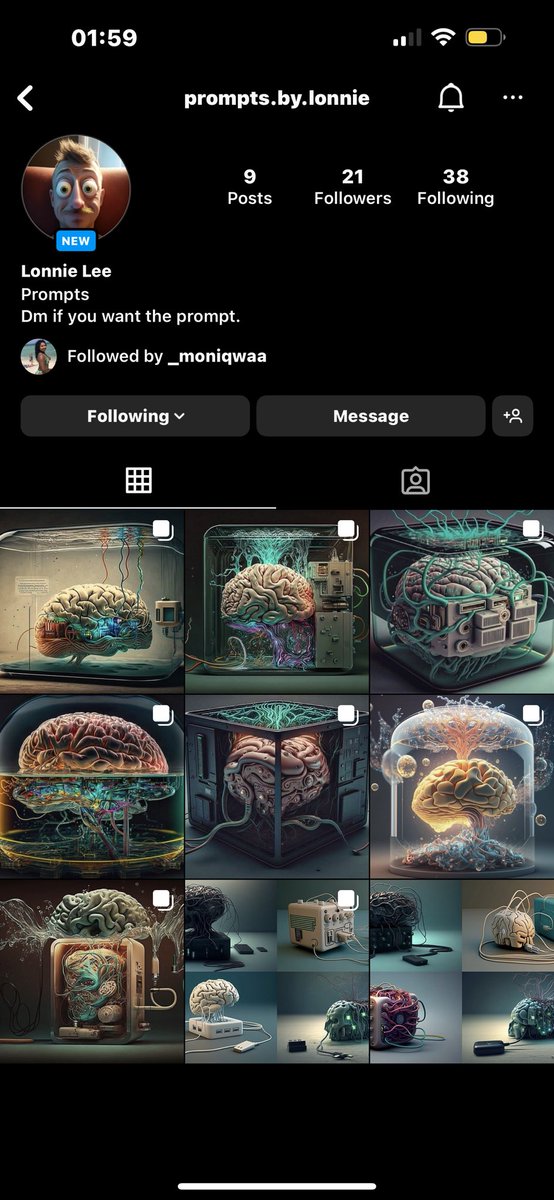 _Chewiee4's tweet photo. Hey friends 👋🏻 Do me a favor and go follow a dear friend of mines new IG! He is creating art through prompts then generated by AI and his work is killer!! Tell him I sent you! 🥰🔥 @rttanks #Artwork #AI #IGfollow https://t.co/YugtYofR1V