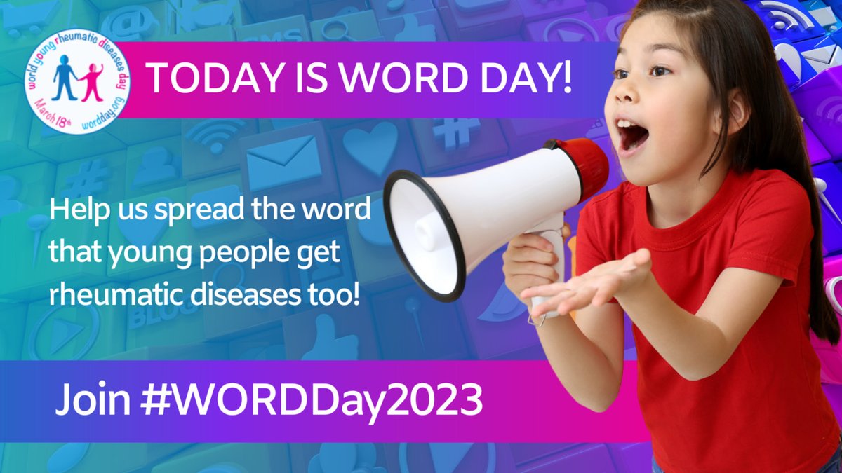 Today is #WORDDay2023!

Help raise awareness that children and young people get #RheumaticDiseases too, and combat the #inequities faced at #school by many children with juvenile #AutoimmuneDiseases.

Spread the word: wordday.org

#Lupus #ThinkJIA #SchoolAwareness