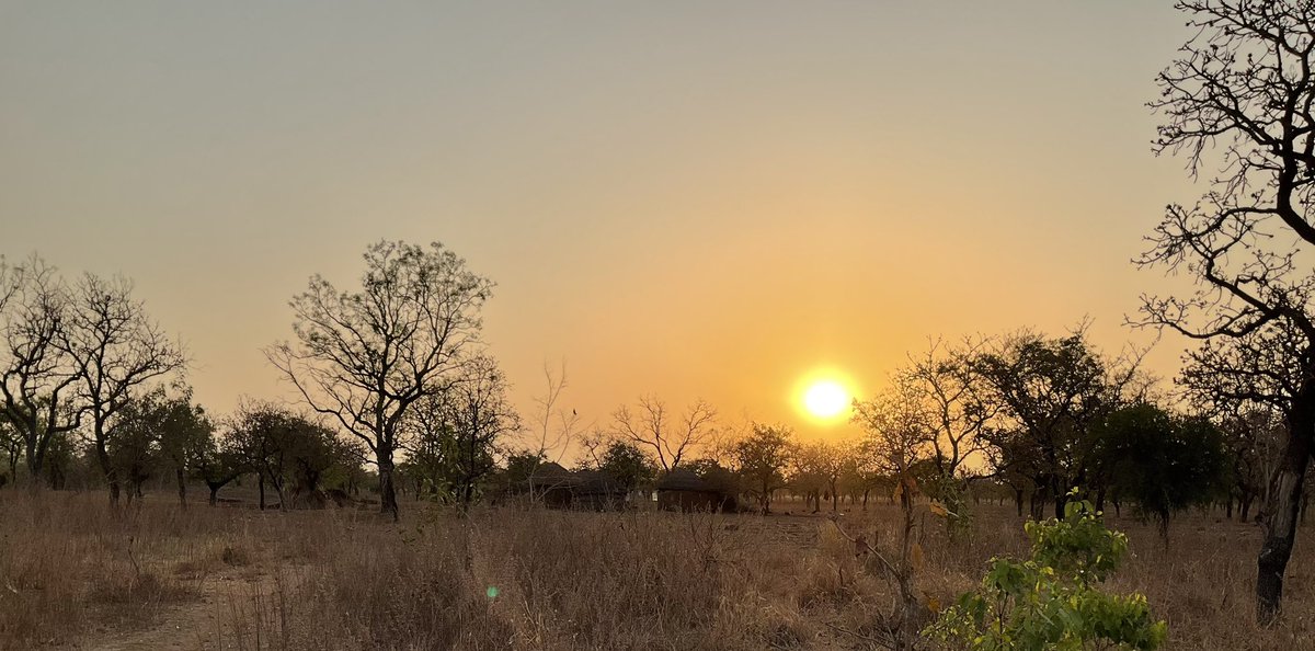A beautiful sunset over a remote African village of the Dagomba tribe of Ghana!