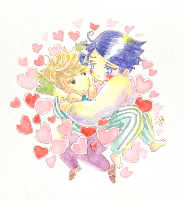 最近この2人絵にばかりですがお気に入り絵も貼っときます〜!愛ってなんだって感じですが自分なりに愛を込めた絵をたくさん描いてます〜すでに発掘というか見つけてくださってる皆様にも感謝です。見てくださりありがとうございます 