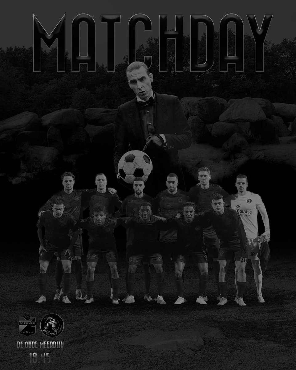 SpartaRotterdam's tweet photo. 𝐒𝐭𝐫𝐢𝐣𝐝𝐞𝐧 𝐨𝐦 𝐞𝐥𝐤𝐞 𝐦𝐞𝐭𝐞𝐫 𝐠𝐫𝐨𝐧𝐝 ⚔️
#Matchday
📺 @espnnl 
📻 @rijnmondsport
#emmspa #SpartaRotterdam https://t.co/J3zmrJg0lf